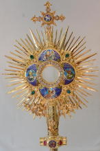 Ornate French Antique Gothic Silver Monstrance